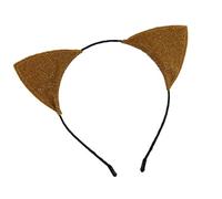 Sparkly Cat Ears Headband with Crystal Accents Comfortable Piece for Party Girls Thin Cat Ears Headband for Women