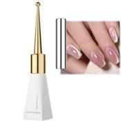 Sparkly Cat Eye Gel Nail Polish with Magnet - 1Pc Jelly Nude Glitter Pink Soak-Off UV LED Holographic Gel - Perfect for Nail Art, Manicure Salon & DIY at Home