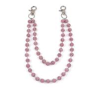 Sparkly Ceramic Beads Wallet Chain - 10mm Shiny Bohemian Purse Jean Pants Chains for Men Women Fashion Accessories, As shown in the pic, Rhinestone, No Gemstone