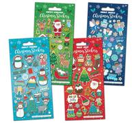 Sparkly Christmas Sticker Collection | Reusable on Non-Porous Surfaces | Boys, Girls, Age 3+ | Christmas Presents, Christmas Stocking, Gifts, Party Bags, Arts & Crafts, Decoration, Santa, Elves, Angel