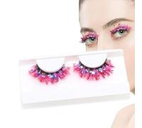 Sparkly Colored Lashes, Shiny Dramatic Eye Strip Lashes, False Eyelash Extension Kit, Glitter Cluster Lashes, Lashes Mega Styles Soft For Personal Makeup