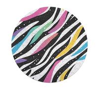 Sparkly Colorful Zebra Pattern Wooden Jigsaw Puzzles for Adults Brain-Teasing Game Idea Puzzle Gift for Unisex