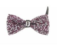 Sparkly Crystal Rhinestone Diamante Mens Adjustable Pre Tied Formal Groom Groomsmen Wedding Evening Party Prom Gala Prom Dinner Jacket DJ Dickie Tuxedo Solid Plain Satin Bow Tie Bowtie Plum Silver