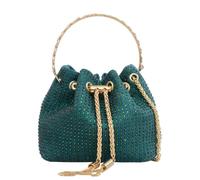 Sparkly Diamond Evening Bag Clutch Purses for Women Rhinestone Purse Glitter Handbag for Party Prom Cocktail Wedding (Green,One Size)
