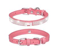 Sparkly Dog Collar - 16.38x0.78 Inches Microfiber Rhinestone Collar, Soft Adjustable Pet Necklace, Shiny Decorative Strap | Fashion For Female Dogs Cats Ensuring Comfort Strength Seasonal Use Elegant