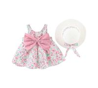 Sparkly Dresses for Girls Uk Sequin Dress Girls Sleeveless Princess Gown with Chest Bow & Hat Floral Dress with Elegant Detail Garden Parties