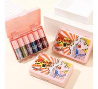 Sparkly Eyeshadow - Liquid Glittery Eyeshadow | Eye Shadow Stick | Quick Dying And Long Lasting Makeup | 6 Pieces Liquid Shimmer Cosmetics | Shadows Perfect For Every Woman & Girl