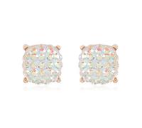 Sparkly Glitter Jewel Statement Stud Earrings - Sequin Confetti Square Cushion, Animal Print, Multi Rainbow Heart Butterfly, Metal, No Gemstone