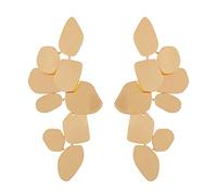 Sparkly Heart Earrings Stud Exaggeration Drop Valentine's Earrings Irregular Day Long Ear Dangle Leaf Earrings Long Clip on Earrings for Women (Multicolor, One Size)