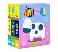 Sparkly Lift the Flaps 3 Board Books Set (Opposites, Vehicles, Animal Sounds)