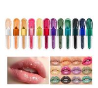 Sparkly Lip Gloss 12 Colors Moisturizing Glossy Plumping Lipstick