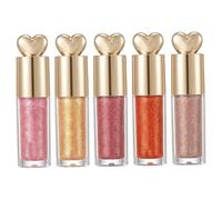 Sparkly Lip Gloss Set of 5 Shimmer Lip Gloss with Plumping Effect Water-Based Glitter Lipstick for Shine Sparkly, Shiny, Shimmer, Plumper, Lifter, Gli