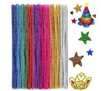 Sparkly Pipecleaners,120PCS Pastel Pipe Cleaners in Pink and Green, Pipe Cleaners for Craft Flowers, Christmas Ornaments, and Kids Art Activities, 30cm Length, Glittery Finish
