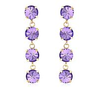 Sparkly Rhinestone CZ Lightweight Geometric Bar Statement Earrings - Multi Cubic Crystal, Acrylic Pearl Vertical Drop Dangles, Base Metal, Rhinestone, No Gemstone