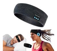 SPARKLYGIFTS Bluetooth Headband Headphones Wireless Sleep Headphones Adjustable Sport Headband with Hands-Free Calling Waterproof for Sleep Relaxation Travel Insomnia Relief (Dark Grey)