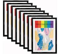 SparklyHome Black Theatre Frame with White Mat, 8 Packs, Holds 5.5x8.5-inch Media, Wall or Tabletop Display