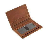 SPARKMARK Slim Credit Card Holder Wallet for Men RFID Blocking Minimalist Mens Wallets,Thin Bifold Leather Front Pocket 8 Slots Card Case with ID Window, Light Brown, Minimalist