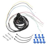 SPARKMOTO 13 Pin Pre-wired Trailer Socket,12V 13Pin Trailer Towing Socket Pre wired With 2M 8core Cable Waterproof Gasket Fixing Bolts Kit,TowBar Socket Caravan Trailer Adapter Socket Connector(B)
