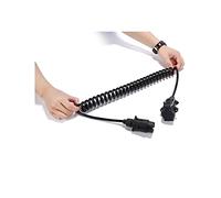 SPARKMOTO 2.6M 7 Pin Trailer Extension Cable Male To Female,12V Trailer Spiral Extension Lead With Trailer Plug Socket, Towing Adapter Suzi Cable Trailer Light Board Extension Lead For Car and Caravan
