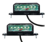 SPARKMOTO 2 x LED License Plate Lights 12V 24V Universal,Cool White LED Number Plate Lights For Trailer Caravan Truck, IP67 Waterproof, Emark Approval, Screws Included. Trailer License Plate Lamp.