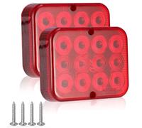 SPARKMOTO 2 x Trailer LED fog lights, 12V Universal LED rear fog light for trailer,caravan,truck, LED trailer light board rear fog lights, Waterproof trailer fog lamps, E11 Approval