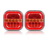 SPARKMOTO 2pcs LED Trailer Rear Lights 12V 24V Universal, IP67 Waterproof LED Tail Lights for trailer, caravan,5functions with Neon position light and Dynamic direction indicator light,ECE Approved