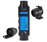 SPARKMOTO 7 Pin Trailer Adaptor With Trailer Tester,12V 7Pin Trailer Light Wiring Circuit Tester,Trailer Tester With 7 Pin Trailer Adaptors(Tester+2 Adapters)