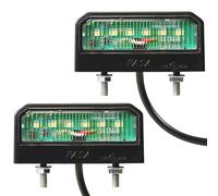 SPARKMOTO LED License Plate Light - 12V/24V Universal Cold White for Trailer Caravan Truck - E-mark Approval IP67 Waterproof