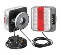 SPARKMOTO LED Magnetic Trailer Lights Rear, 12V Magnetic Trailer Light Kit With 7pin Trailer Plug and 7.5 Cable,Magnetic Towing Lights Including License Plate Light