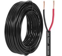 SPARKMOTO Round Twin 2 Core Trailer Cable,Trailer Lighting Cable 2 pin,Vehicle 2 Core Cable For Trailer Caravan, 80V 24V 12V 2 Core Round Cable 10M 0,75mm²