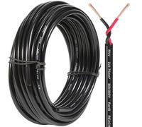SPARKMOTO Round Twin 2 Core Trailer Cable,Trailer Lighting Cable 2 pin,Vehicle 2 Core Cable For Trailer Caravan, 80V 24V 12V 2 Core Round Cable 20M 0,75mm²