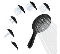 SparkPod 6-Function High Pressure Handheld Shower Head - 6" Wide Angle for Smooth Rinsing - Made for Every Mood - Tool Free Installation - Luxury Design (6 Function, Matte Black) - Built to Last