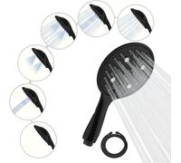 SparkPod 6-Function High Pressure Shower Head - 6" Wide Angle Handheld Shower Head - Fast and Effective Rinsing with 2X Massage Mode - Tool Free 1-Min Installation - Reinforced Stainless Steel Hose