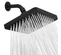 SparkPod Shower Head - High Pressure Rain - Luxury Modern Look - Tool-Less 1-Min Install - The Perfect Adjustable Replacement for Your Bathroom Shower Heads (8" Square, Midnight Black Matte)