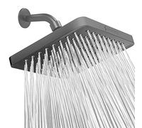 SparkPod Fixed Shower Head - High Pressure Rain - Luxury Modern Look - Easy No-Tool Installation - Perfect Adjustable Replacement for Your Bathroom Shower Heads (20 cm Square, Titanium Charcoal Grey)