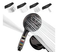 SparkPod High Pressure 5'' Multifunction Filtered Handheld Shower Head - Luxury Design - No Hassle Tool-Less 1-Min Installation (10 Function, Handheld Only, Vintage Oil Rubbed Bronze) (10FHSHJ-GD)