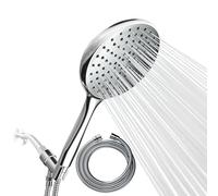 SparkPod High Pressure Handheld Shower Head with Hose - Huge 6-Inch Rainfall Shower Head, Extra Long 6ft. Hose & Adjustable Bracket- Luxury Showerheads- 1-Min Installation (Luxury Polished Chrome)