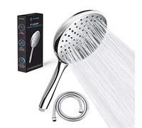 SparkPod High Pressure Handheld Shower Head with Hose - Large Face 6 Inch Rain Shower with Extra Long Hose 6 Feet - Luxury Design - 1 Min Installation (Chrome)