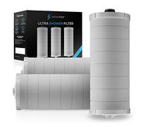 SparkPod Shower Filter Cartridge - Enhanced Water Purification - Pack of 3 - Water Softner Shower Head - 1- Minute Installation - Ultra Filtered Water - Activated Carbon Block - Home Spa Experience