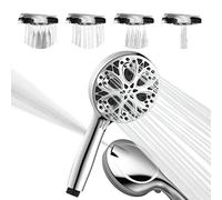 SparkPod Shower Head High Pressure and 10 Spray Settings - Luxury 5" Handheld High Power Shower Heads with High Pressure Jets - Showerhead and 10 Functions - Polished Chrome (No Filter)