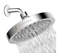 SparkPod Shower Head - High Pressure Rain - Luxury Modern Chrome Look