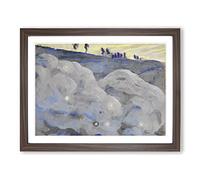 Sparks Vol.1 By Mikalojus Konstantinas Classic Painting Framed Wall Art Print, Ready to Hang Picture for Living Room Bedroom Home Office Décor, Walnut A4 (34 x 25 cm)