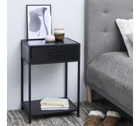 sparks wooden bedside cabinet with 1 door in ash black