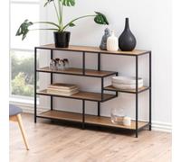 sparks wooden bookcase with 4 shelves in matt wild oak