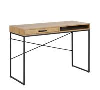 sparks wooden laptop desk with 1 drawer in oak and black