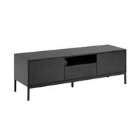 sparks wooden tv stand with 2 doors 1 drawer in ash black