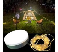 SPARKSOR Retractable LED Camping String Lights Outdoor Waterproof, Awning Lights for Caravan Tent Lights Portable Fairy Lights for Camping Trips(32.8ft)