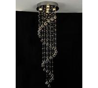 SPARKSOR Villa Staircase Chandelier - Crystal Hanging Lamp for Duplex Living Room - Glass Romantic Decorative Spiral Lamp