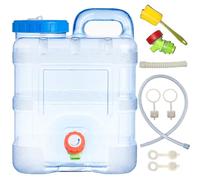 Sparkstarses Water Container, 15L Water Container with Tap, Camping Water Carrier, Plastic Water Tank for Kitchen, RV, Van, Truck, Camping, School, Hospital, Outdoor, Garden