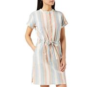 SPARKZ COPENHAGEN Women's Heather Dress Asymmetrical Striped Short Sleeve Dress, Multicolour (Multicolor 975), 12 (Manufacturer Size:L)